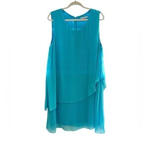 Elegant Blue Sleeveless Dress